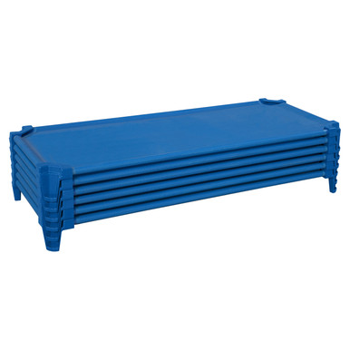 Wood Designs Stackable Daycare Cots for Kids, Blue, RTA In
