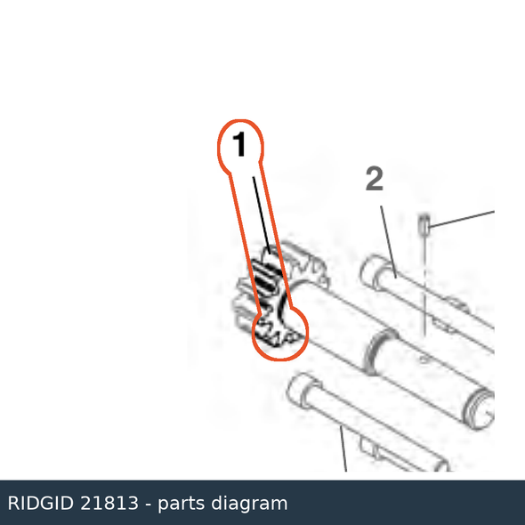 RIDGID 21813 Pinion Shaft parts diagram