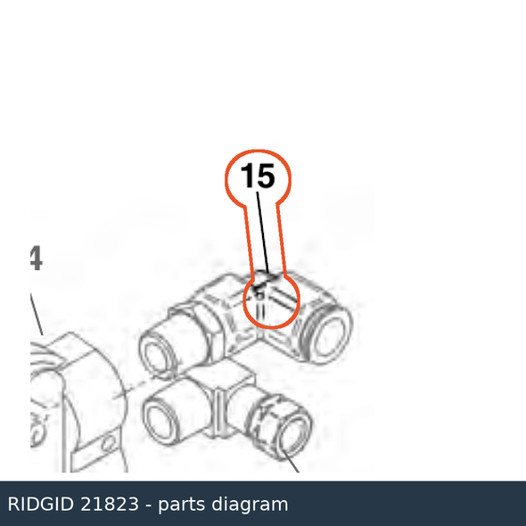 RIDGID 21823 Elbow Fitting, Swivel parts diagram