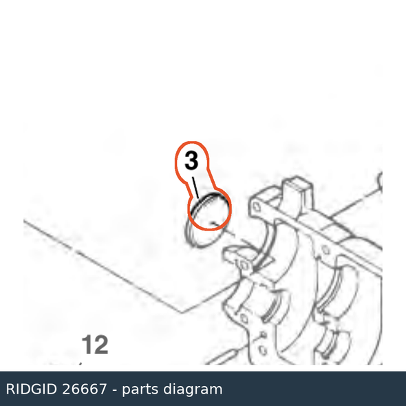 RIDGID 26667 Freeze Plug callout 3 parts diagram