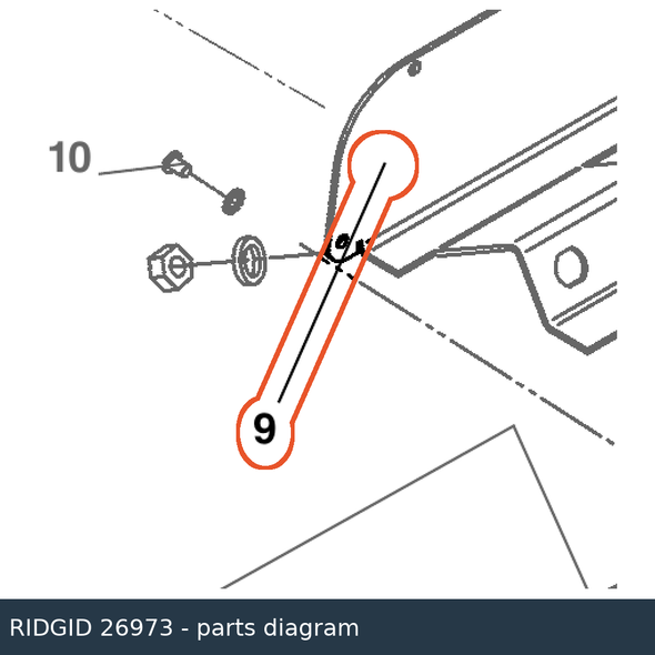 RIDGID 26973 Back Cover parts diagram