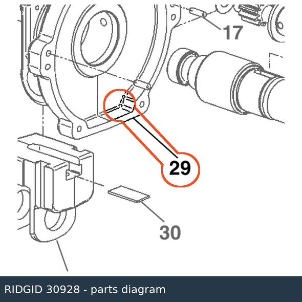 RIDGID 30928 Main Housing Assembly parts diagram