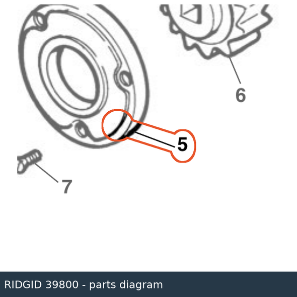 RIDGID 39800 Ratchet Cover parts diagram