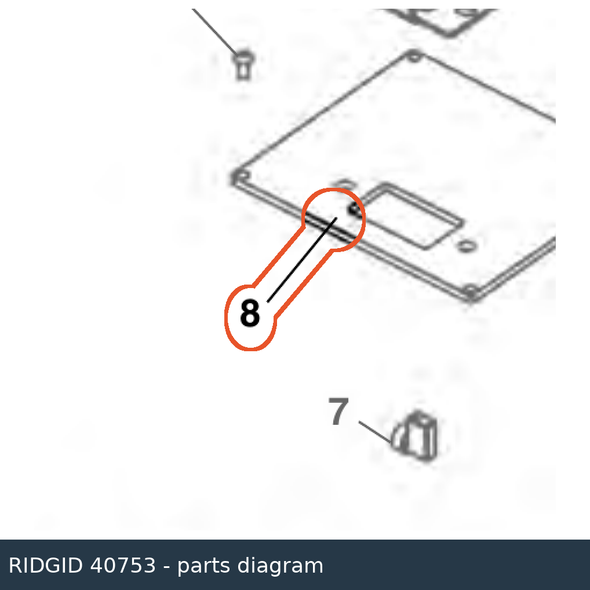 RIDGID 40753 Cover Plate 120V callout 8 parts diagram
