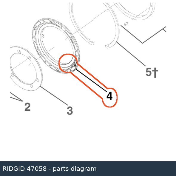 RIDGID 47058 Drive Ring callout 4 parts diagram