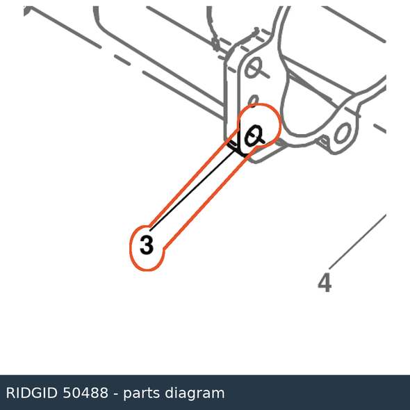 RIDGID 50488 Hand Crank Gearbox parts diagram