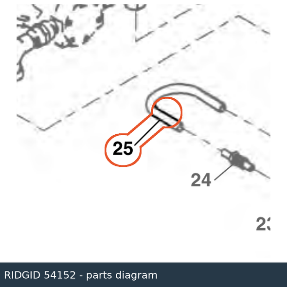 RIDGID 54152 Oil Intake Line parts diagram