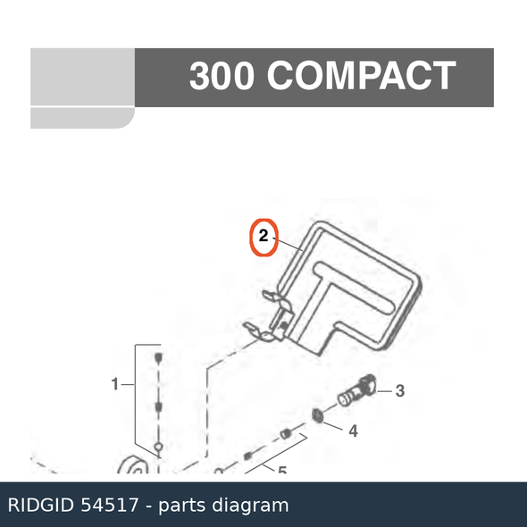 RIDGID 54517 Drip Pan callout 2 parts diagram