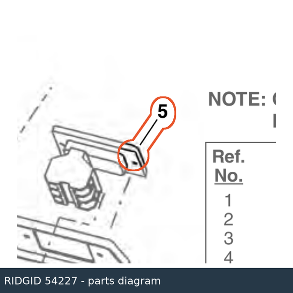 RIDGID 54227 Switch, Push Button parts diagram