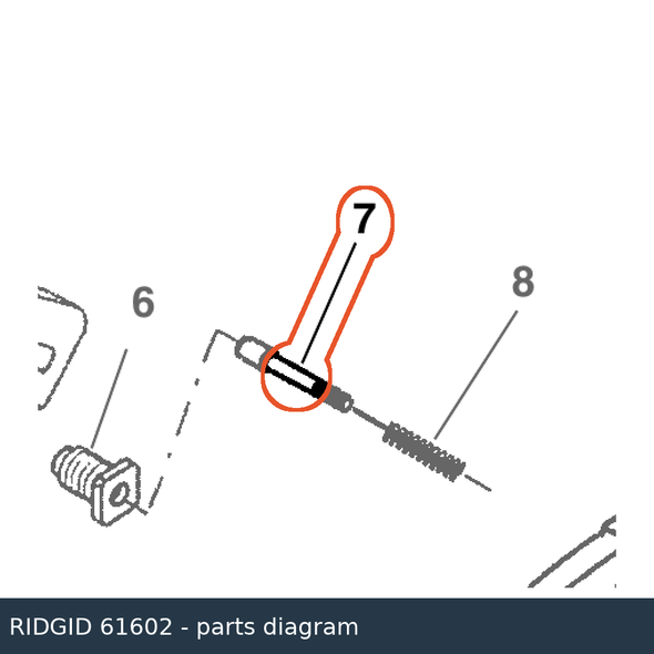 RIDGID 61602 Adjuster Plunger parts diagram