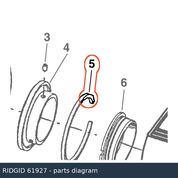 RIDGID 61927 Retaining Ring parts diagram