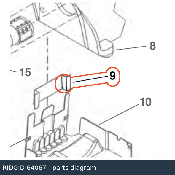 RIDGID 64067 Shield parts diagram