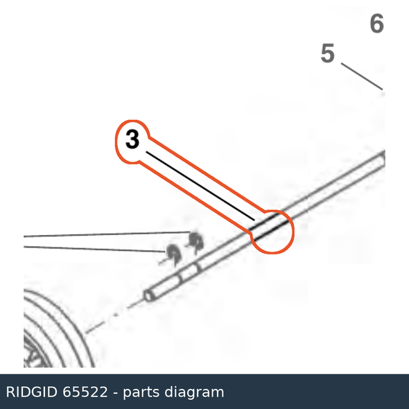 RIDGID 65522 Wheel Axle parts diagram