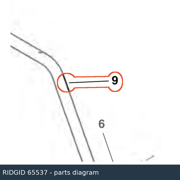 RIDGID 65537 Leg, Right Front - U.S. callout 9 parts diagram