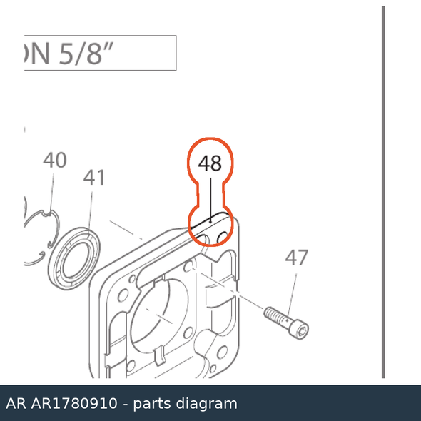 AR AR1780910 F33 Flange Electric Motor callout 48 parts diagram