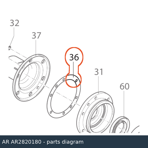 AR AR2820180 Shim 0.10mm callout 36 parts diagram