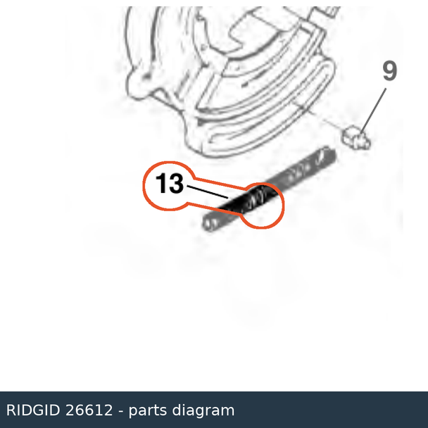 RIDGID 26612 Drive Block Spring callout 13 parts diagram