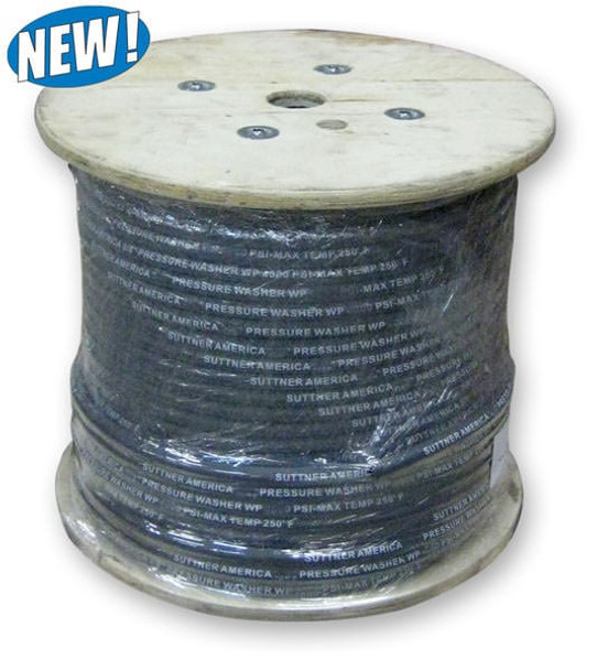 Suttner [Part #B3R00750] Build Your Own Hose, 350' 1/2" 4000 PSI Black Continuous Length Bulk Reel