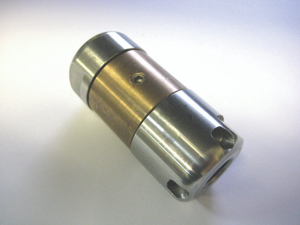 Suttner [Part #200049681xxx] Vibrating Rotating Sewer Nozzle (brass & stainless steel), 1/2" FPT, 0 Forward 6 Back Ports 3 Side Ports, 3625 PSI, 2.36" O.D.