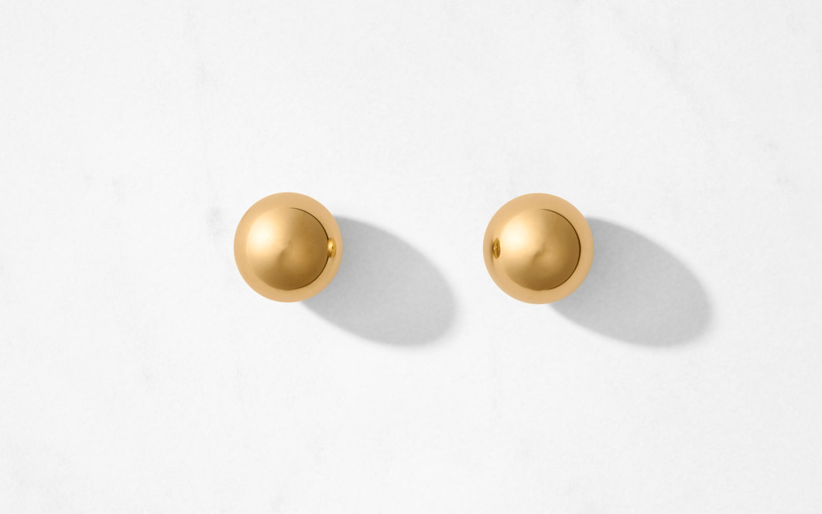 Golden Moon Earrings Large / Polished