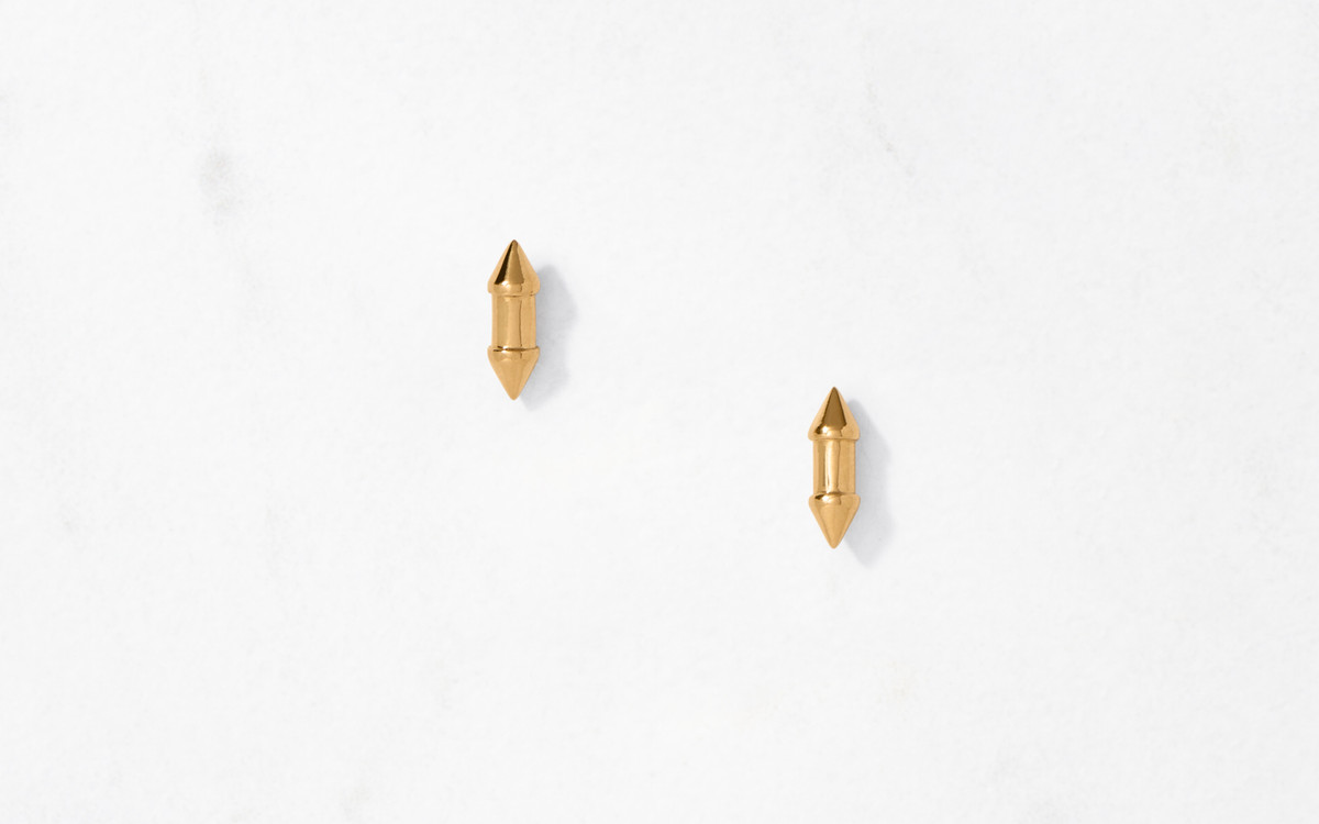 Double Cone Stud Earrings