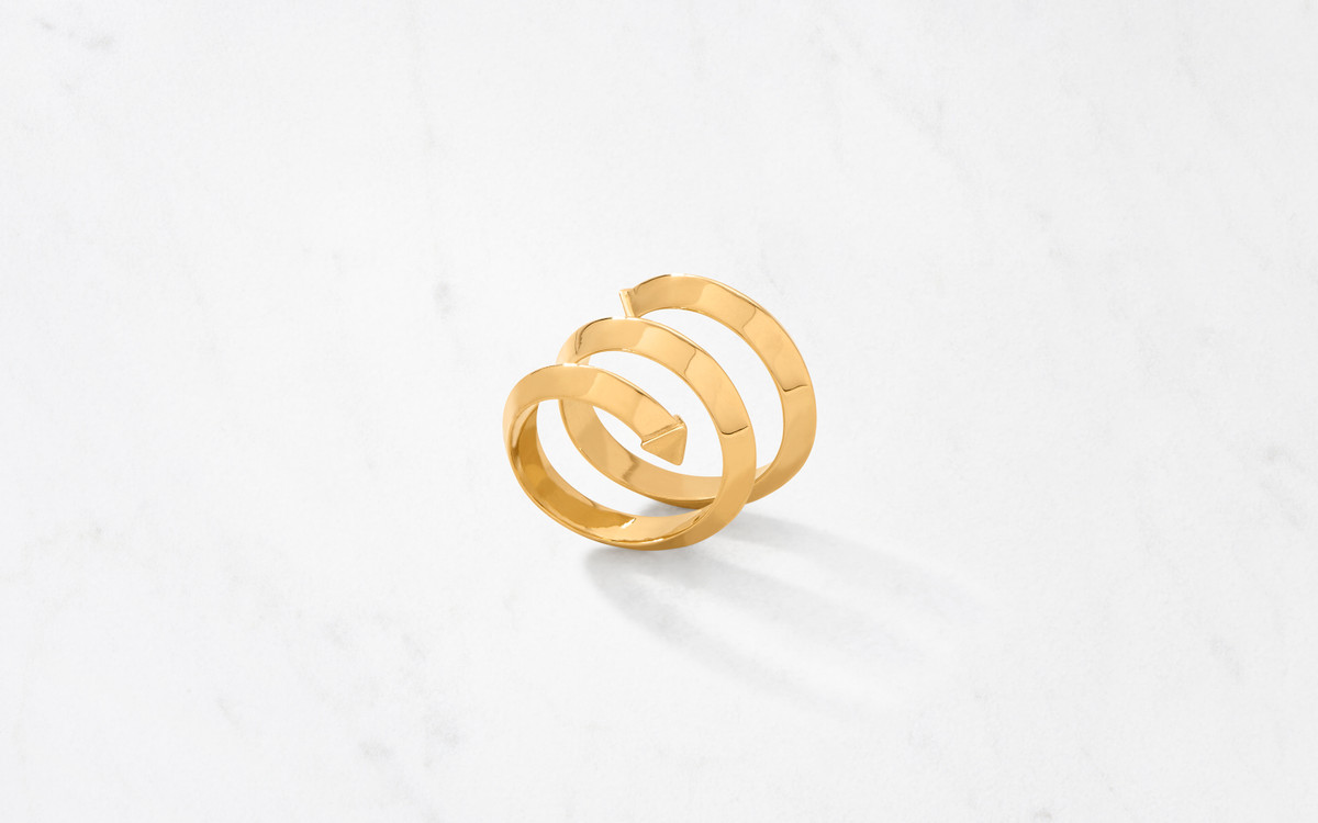 Serpentine Ring Double Twist