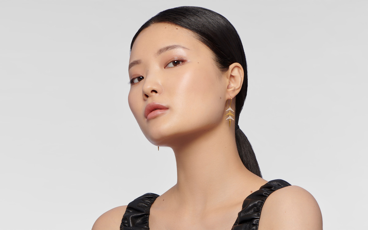 Wingspan Diamond Chandelier Earrings Short