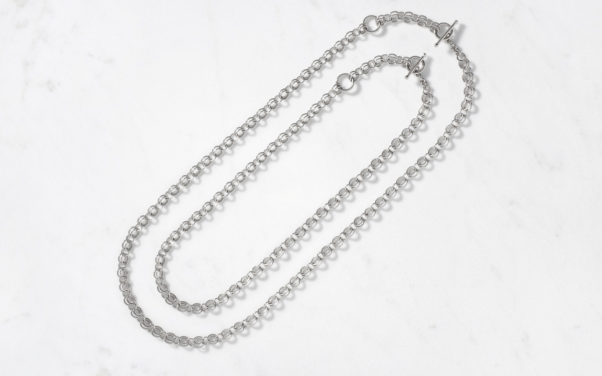 Double Link Necklace Light / Silver