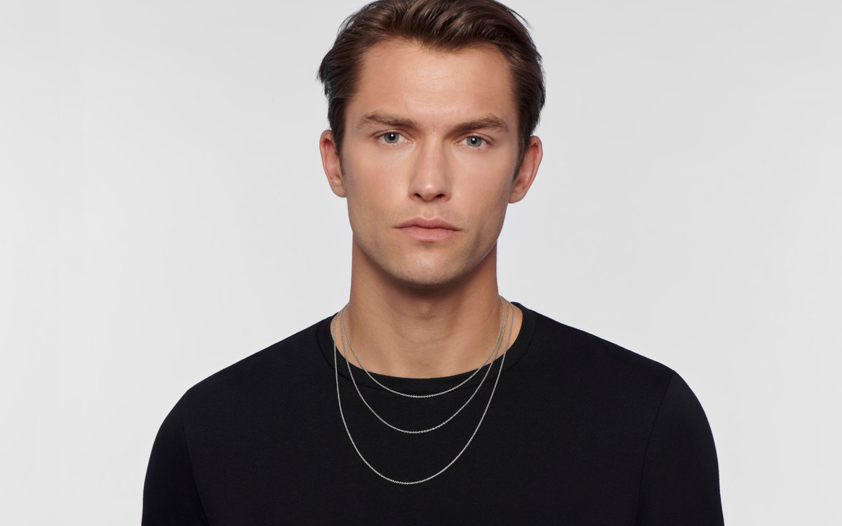 Cable Link Necklace 1 mm / Silver