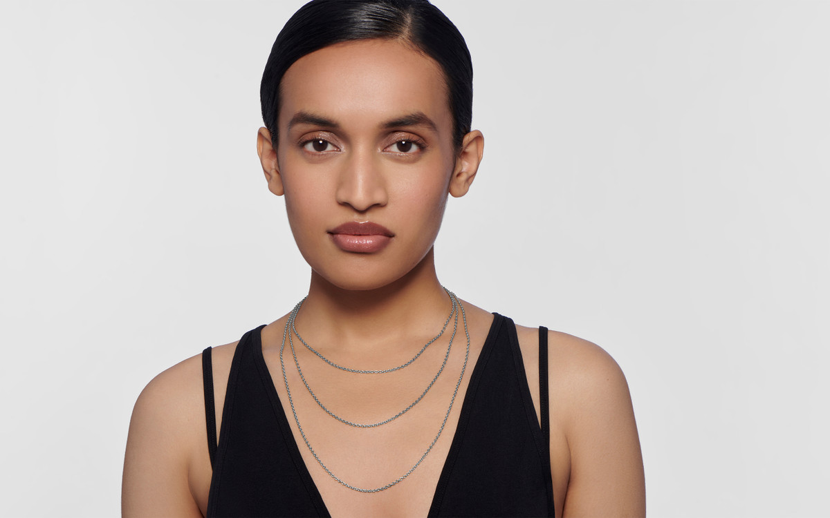 Cable Link Necklace 2 mm / Silver