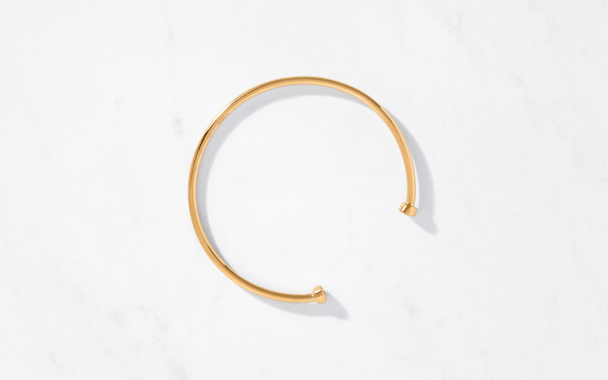 Stoned Gold Diamond Bangle