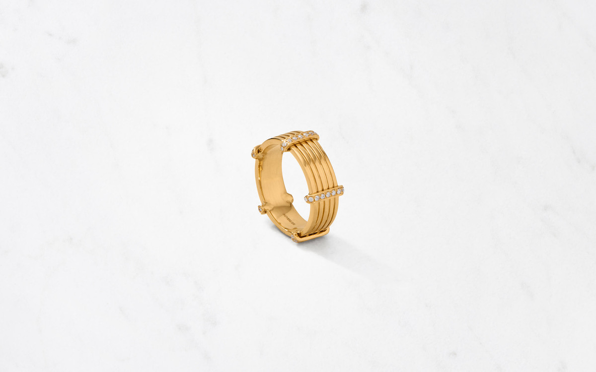 Stack 5 Diamond Band Polished