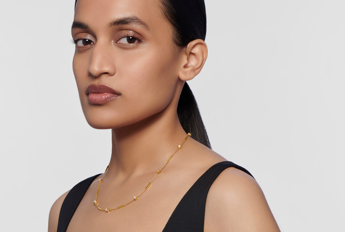 Hexagon Diamond Necklace