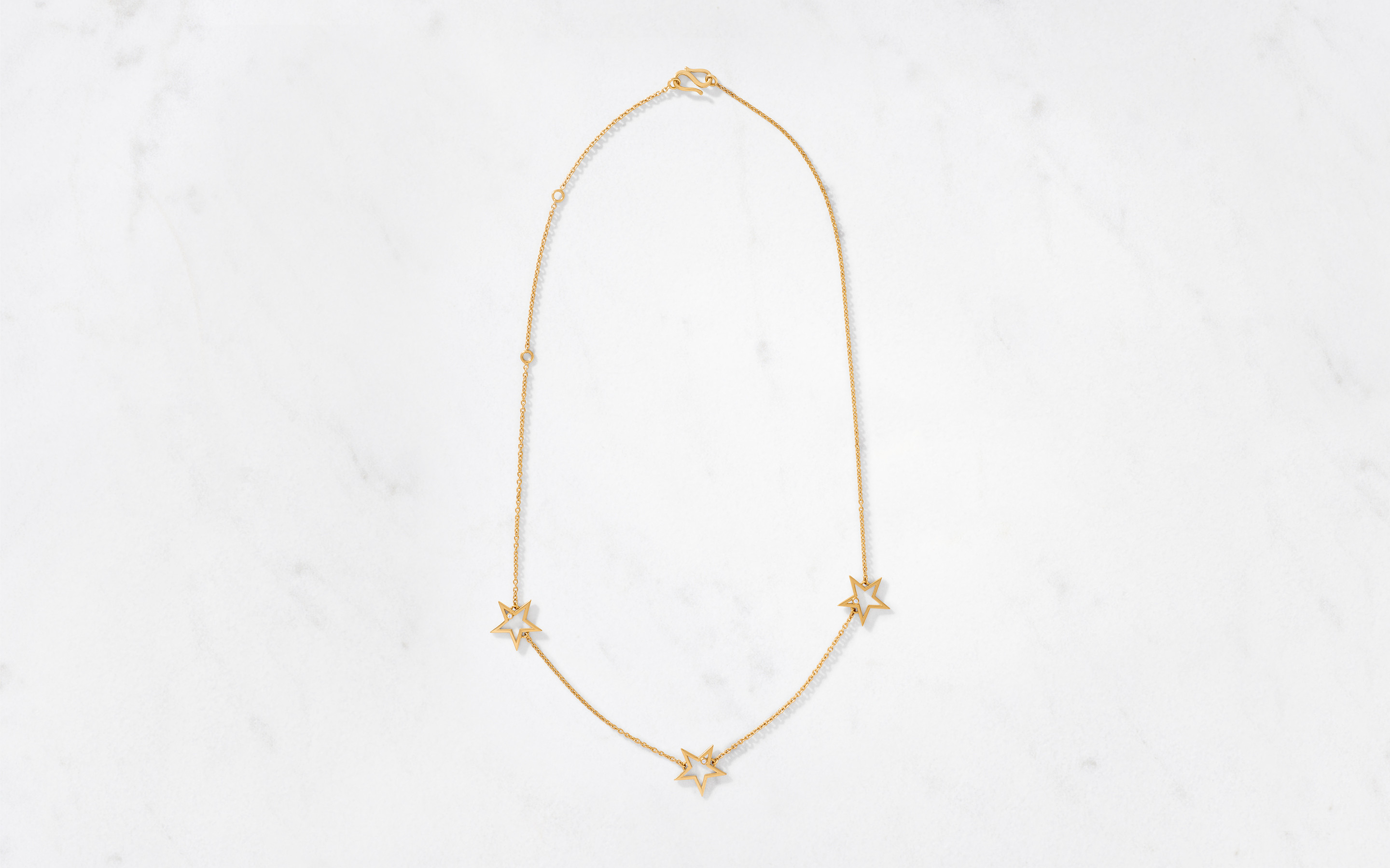 3 star gold necklace clearance