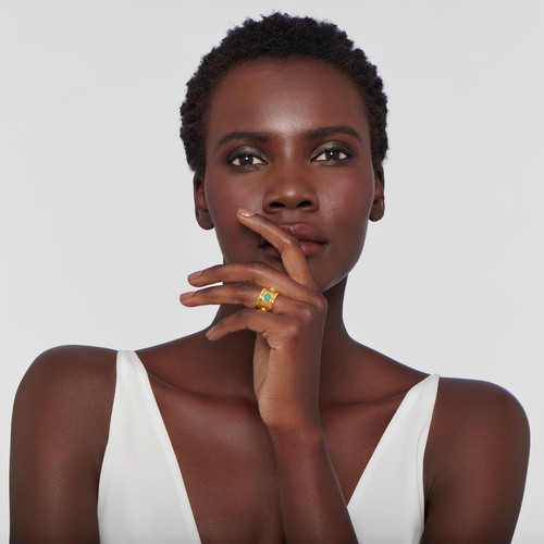 Byzantium 24K Ring Turquoise