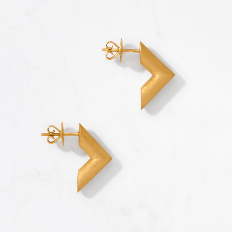 V Neck Earrings Satin 