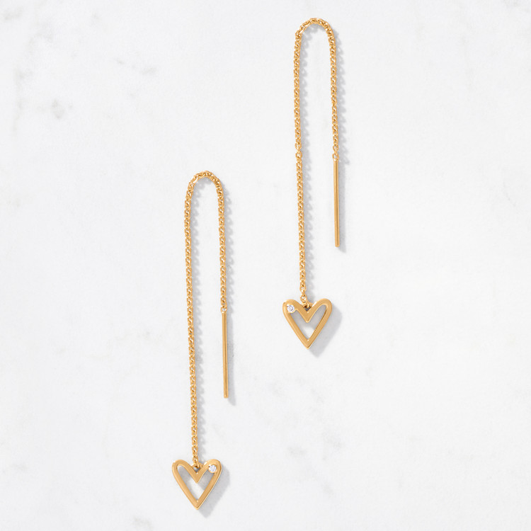 Heartbeat Threader Earrings Heartbeat Threader Earrings