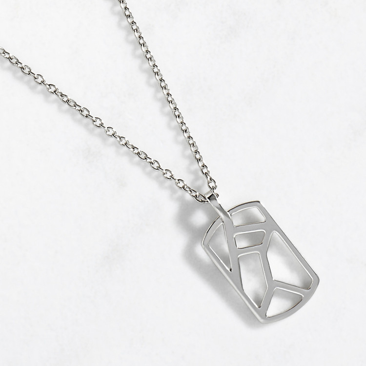 Linear Maze Pendant & Chain Small / Silver  Linear Maze Pendant & Chain Small / Silver