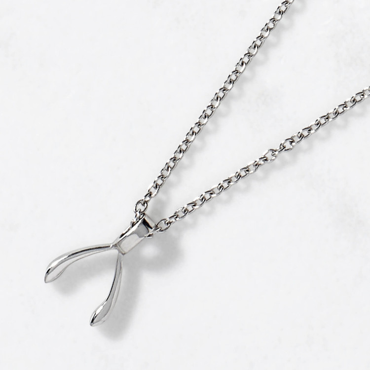 Wishbone Pendant & Chain Small / Silver  Wishbone Pendant & Chain Small / Silver