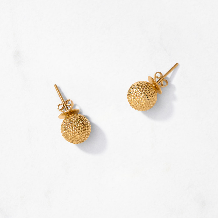 Unique Impon Gold Stud Small Size Earrings Shop Online ER3379