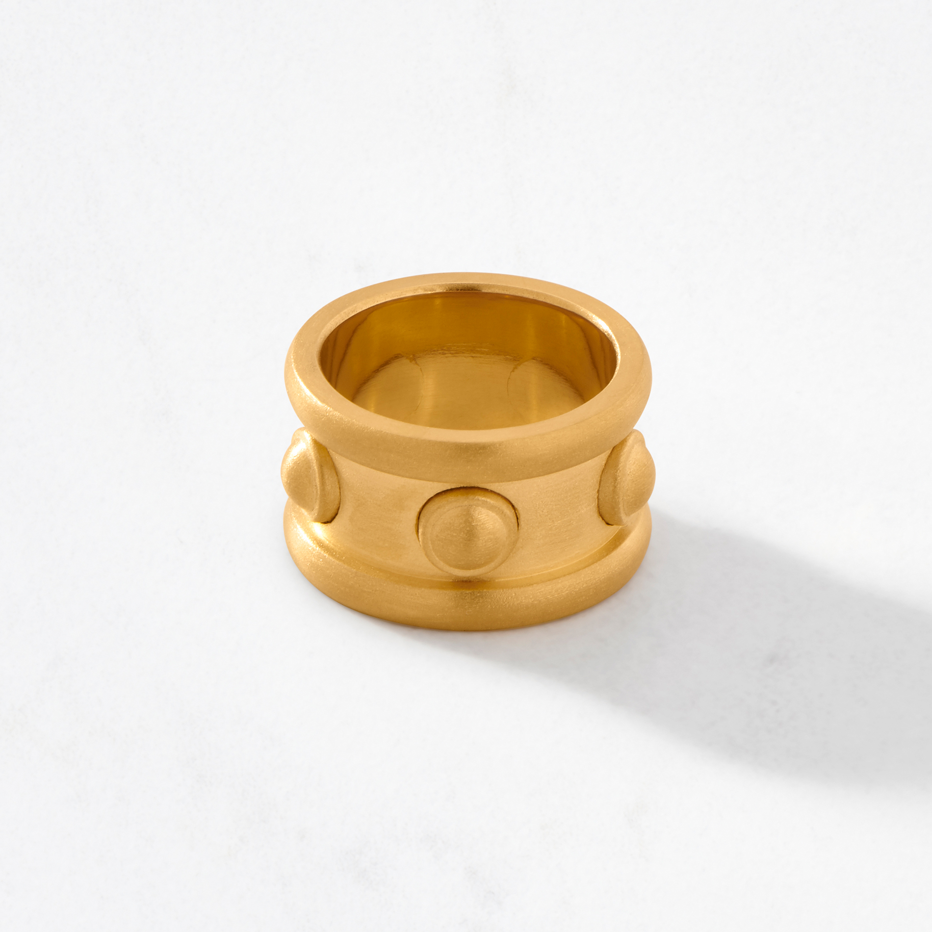 LOUIS VUITTON 'Essential V' Cuff Bracelet in Golden Finish Brass