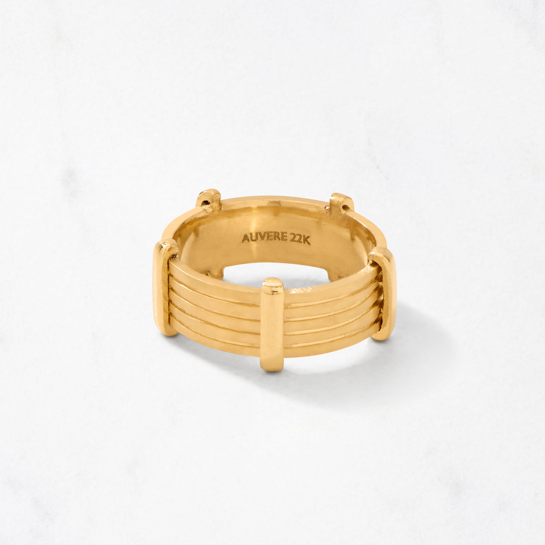 Satin Cuff Bracelet in 14k Italian Yellow Gold (19 mm)