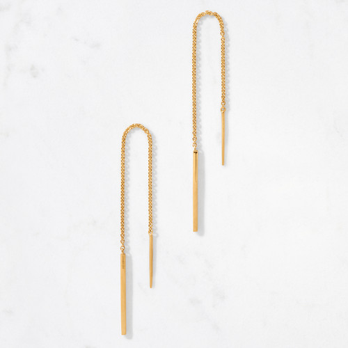 Linear Threader Earring 22K Gold AUVERE