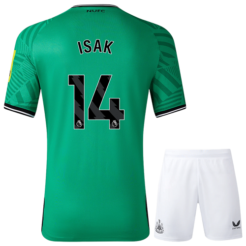 ISAK #14 Newcastle United 23/24 Kid's Away Shirt and Shorts - PL Font
