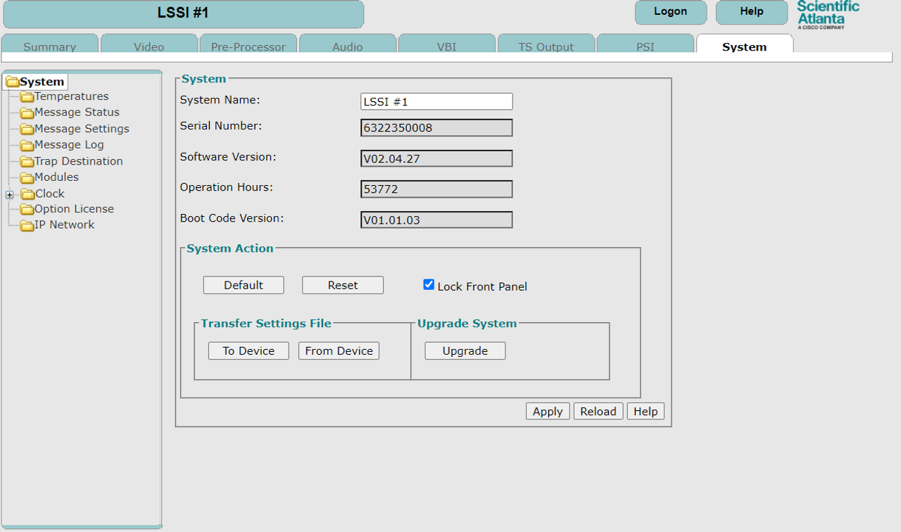 Cisco / Scientific Atlanta HDTV Encoder D9054