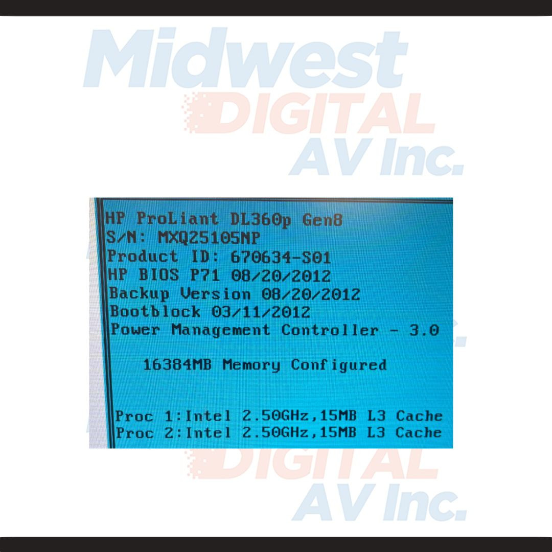 HP ProLiant DL360p Gen8 Server with Dual processors