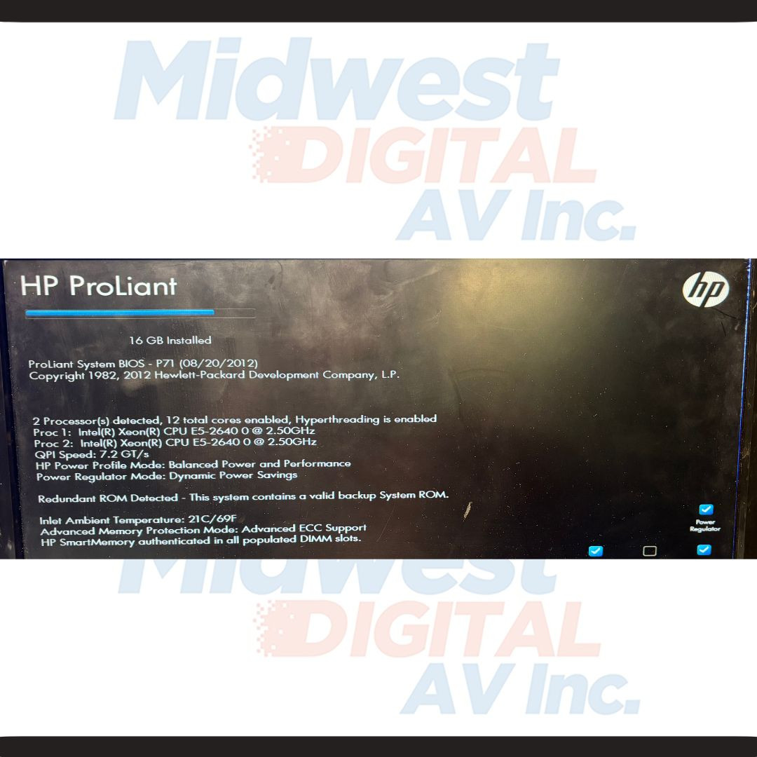 HP ProLiant DL360p Gen8 Server with Dual processors