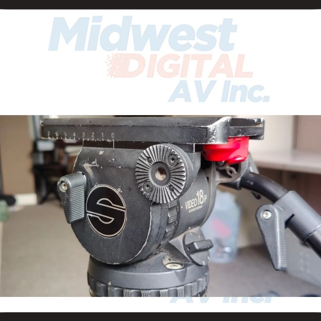 Sachtler Video 18P Fluid Head w/ 5586 Speed Lock Carbon Fiber Tripod