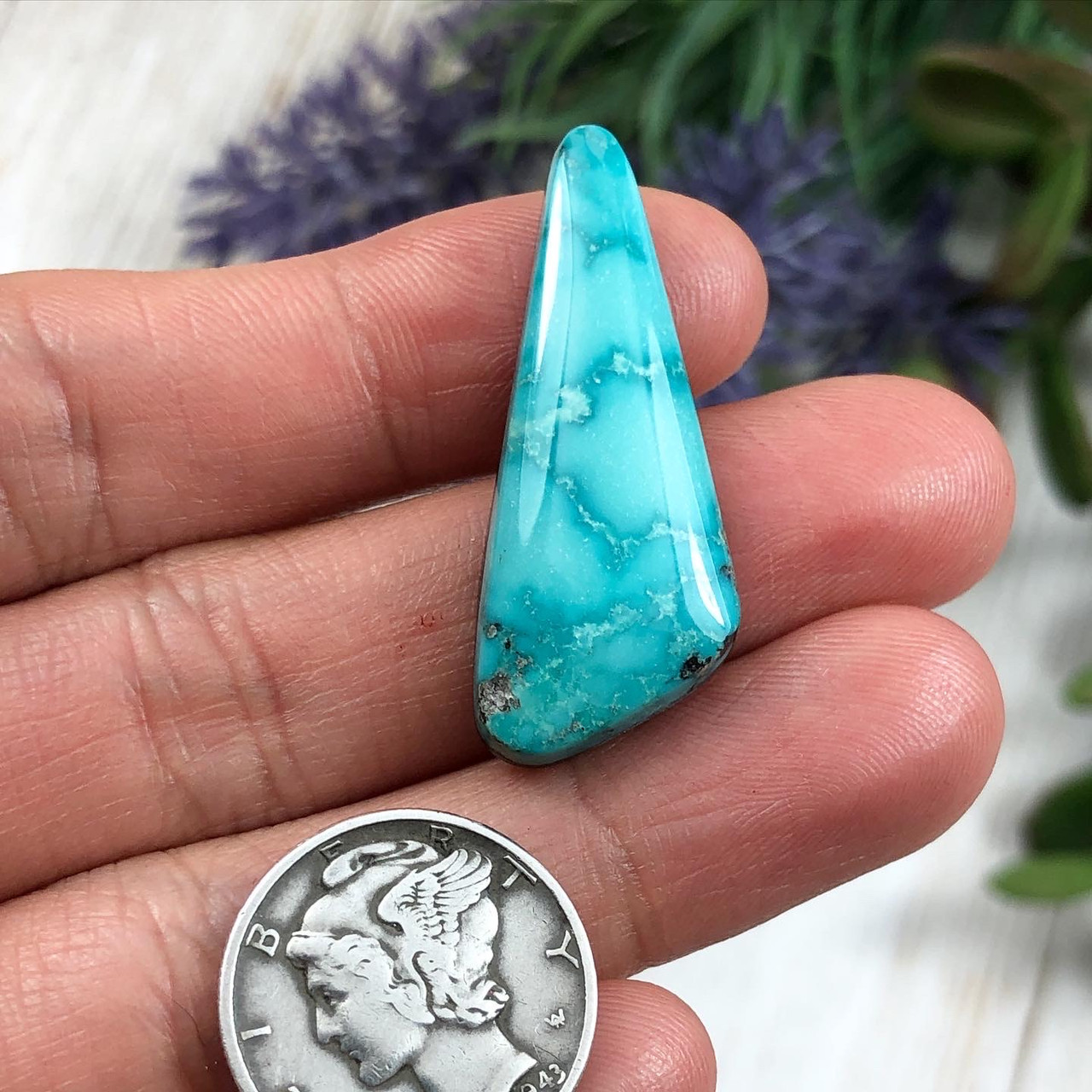 Polychrome Turquoise Cabochon