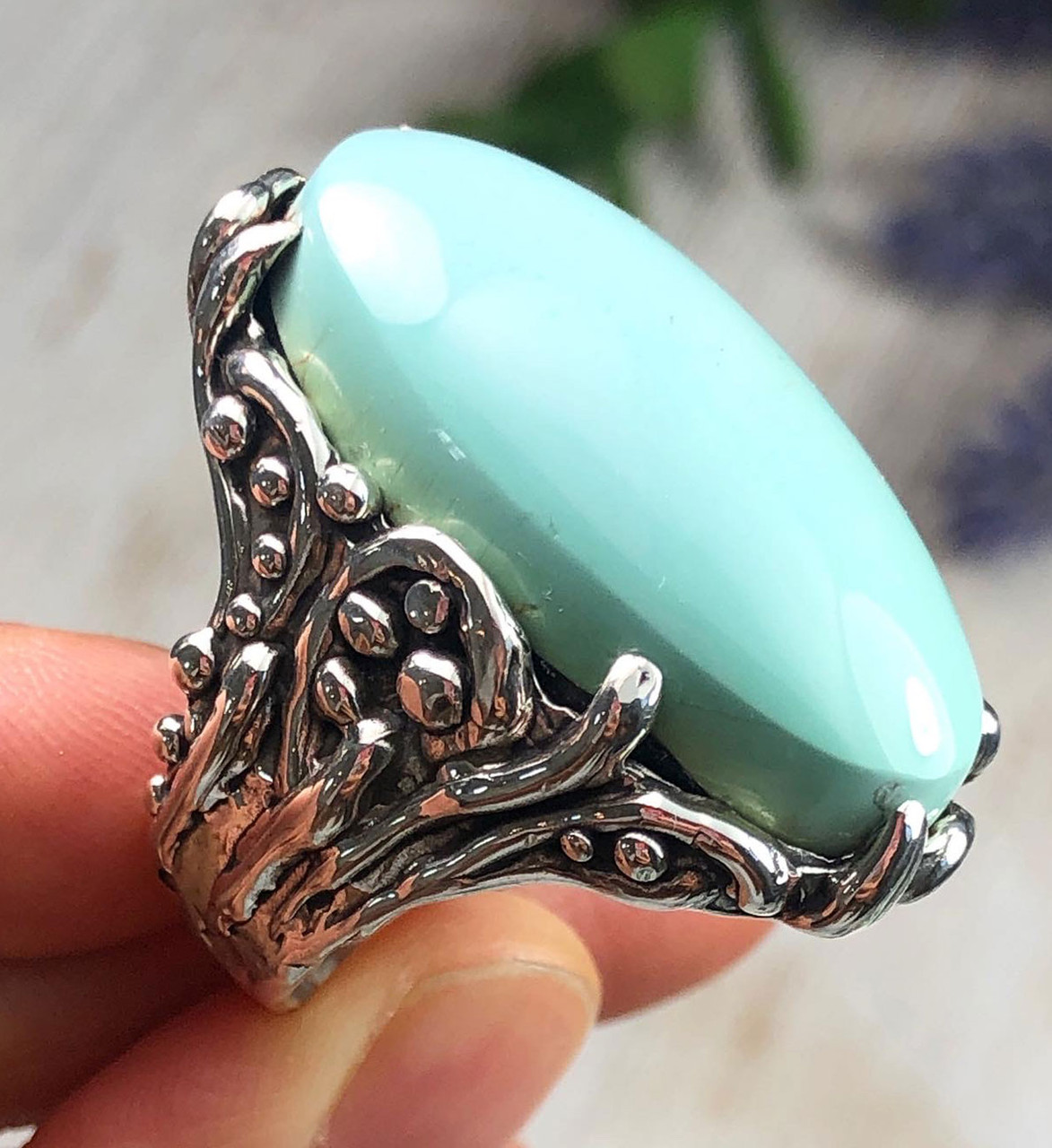 Sleeping beauty turquoise mens on sale rings